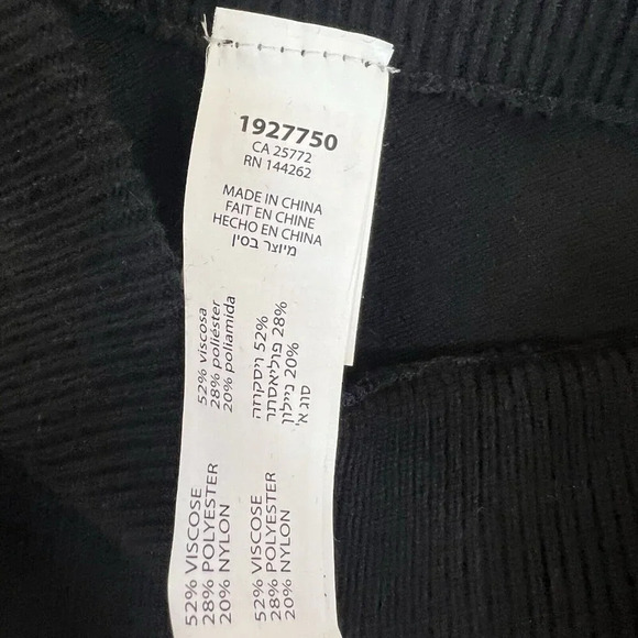 Dex Clothing NWT Black Ribbed Wide Leg Hi Rise Cropped Pants Heavy Knit Black L - Picture 5 of 11